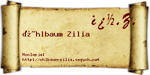 Öhlbaum Zilia névjegykártya
